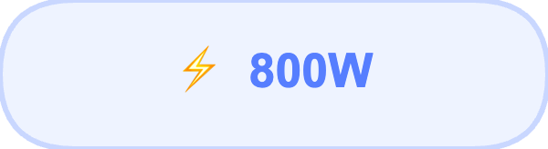 800W Leistung
