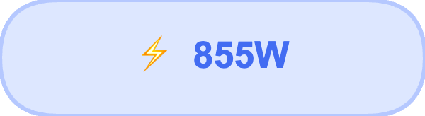 855W Leistung